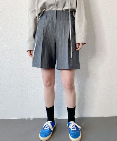 Grey Pin Stripe Shorts #250219